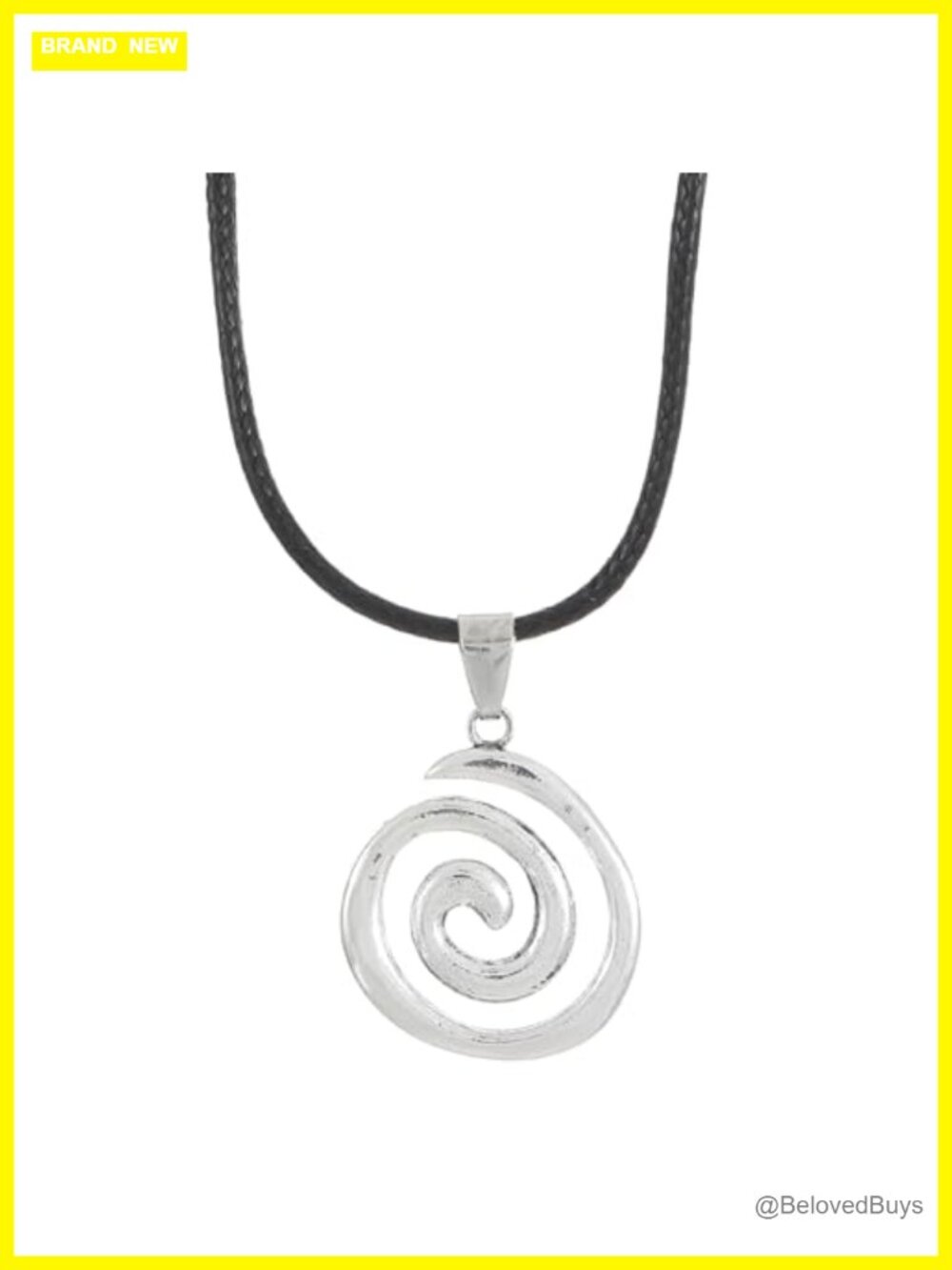 Silver Plated Large Spiral Pendant Necklace Statement Jewelry Women
